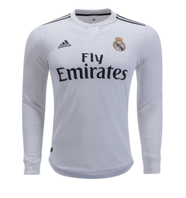 Camiseta Real Madrid 1a Equipacion 2018 Manga Larga