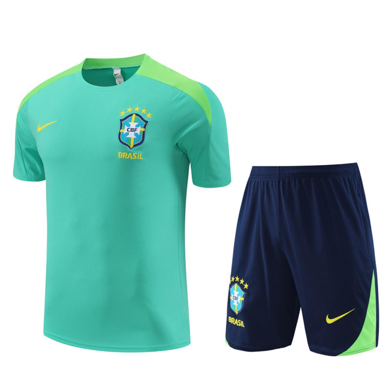 Camisetas BRASIL Pre-Match (Hombre/Niño) 24/25 + Pantalones
