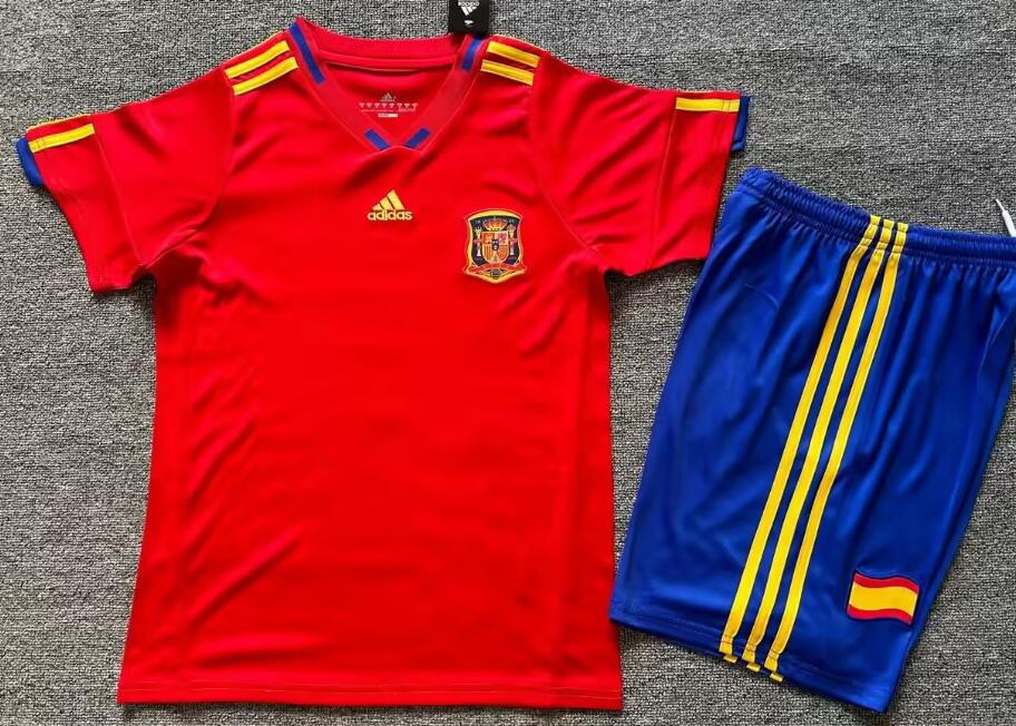 Conjunto Retro España Primera Equipación 2010 Niño