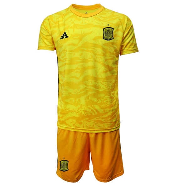 Camiseta España Portero En Amarilla 2020 Edición Copa De Europa