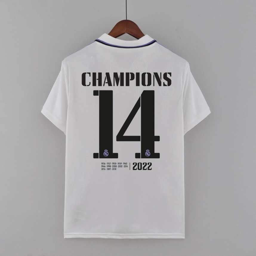 Camiseta 22/23 Real M adrid 14 Champions Liga De Campeones De La UEFA