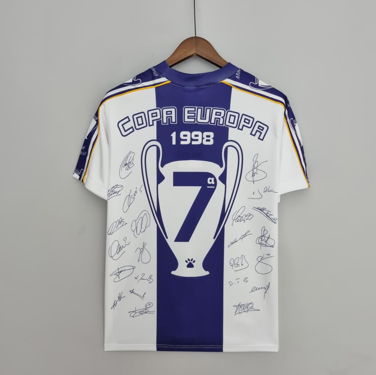 Camiseta Retro Real Madrid Champions League 7 Edición Conmemorativa 97-98 [Rm_1409541] - €25.00 :