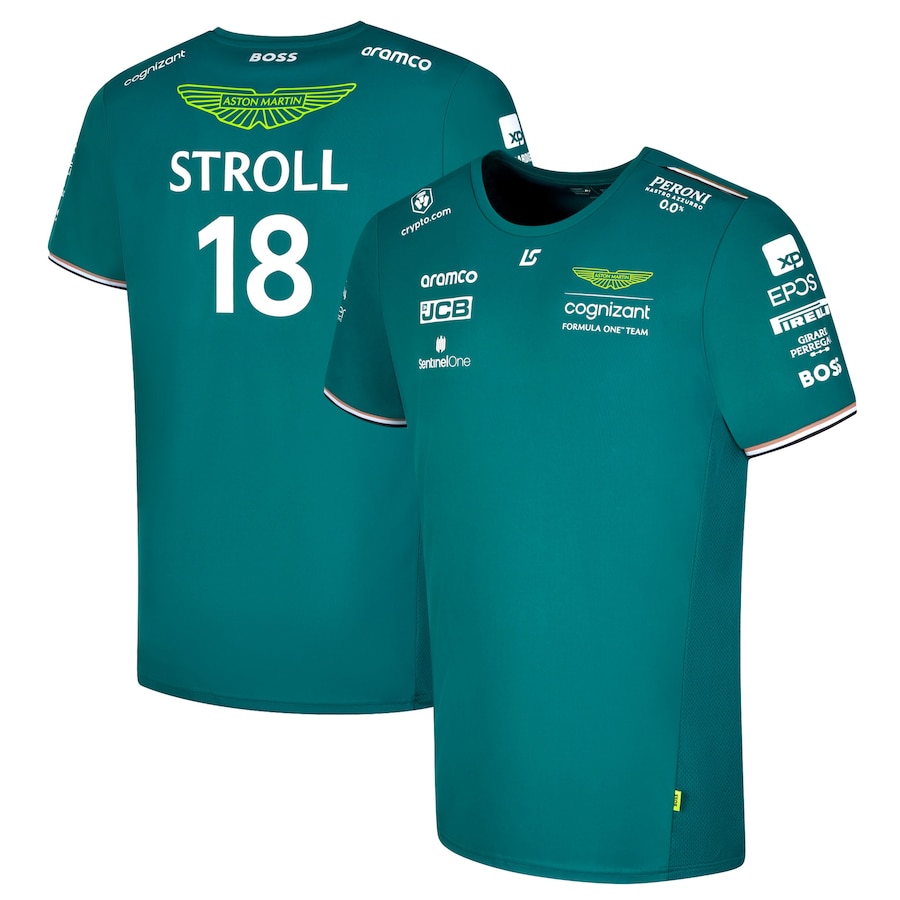 Aston Martin Aramco Cognizant F1 2023 Camiseta del conductor del equipo Lance Stroll