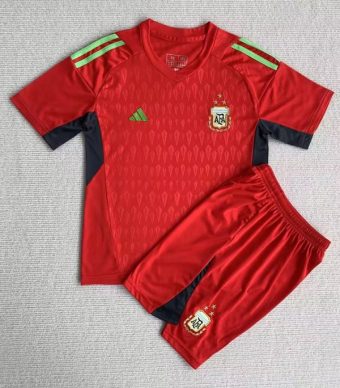 Camiseta Argentina Portera 3 Estrellas Roja Niño