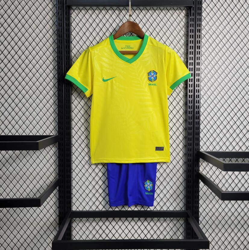 Camiseta Brasil Primera Equipación Mundial Femenino 2023 Niño