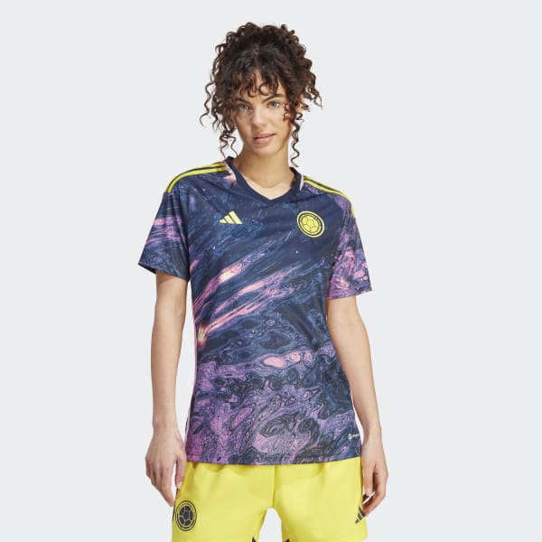 Camiseta Colombia Segunda Mundial Femenino 2023 Mujer