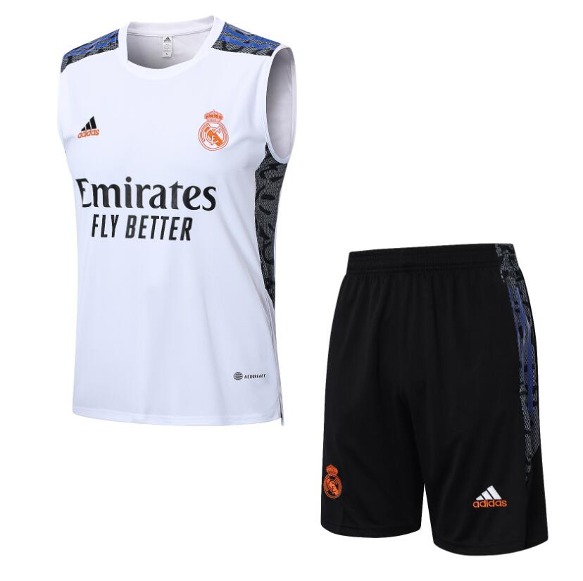 Camiseta De Fútbol Sin Mangas Real Madrid Training Kit 22/23 + Pantalone