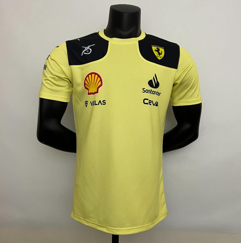 Camiseta Del Equipo Scuderia Ferrari Amarillo 2023