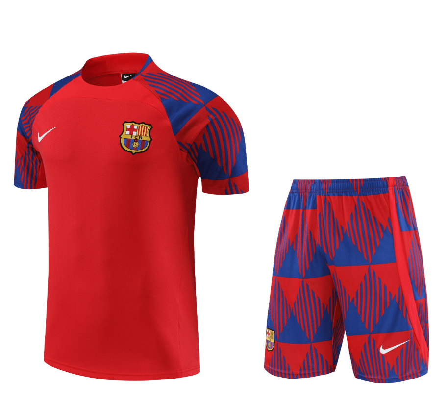 Camiseta FC B-arcelona Pre-Match 23/24 Rojo + Pantalones
