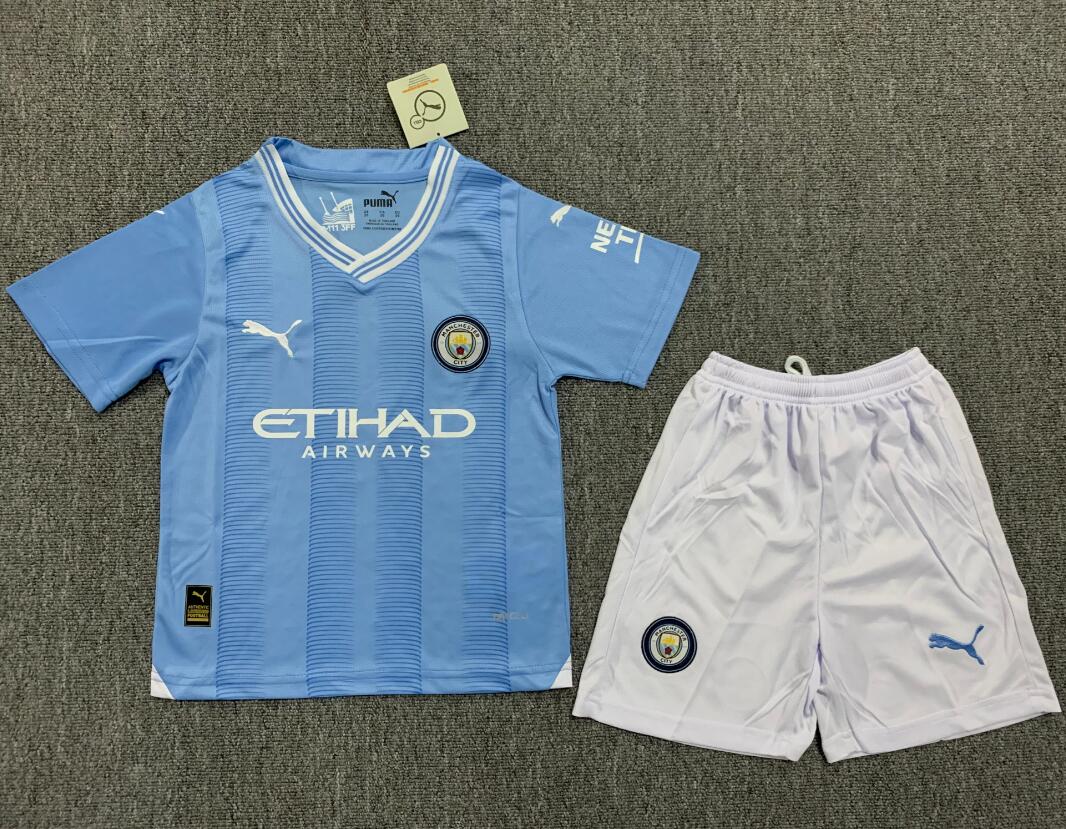 Camiseta Manchester City Primera Equipacion 2023/2024 Niño