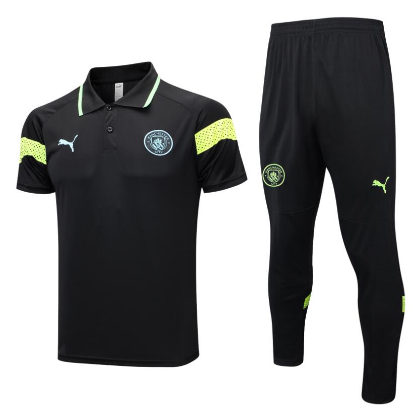 Polo Manchester City Pre-match 23/24 Negro + Pantalones