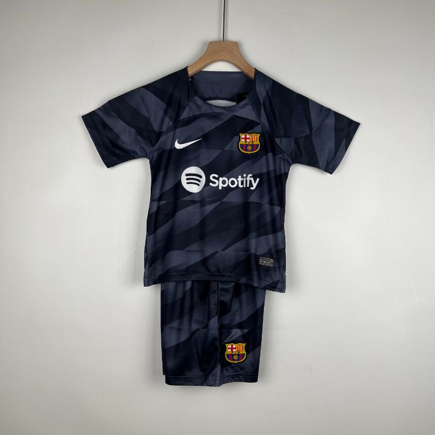 Camiseta Portero Barcelona Negra 23/24 Niño