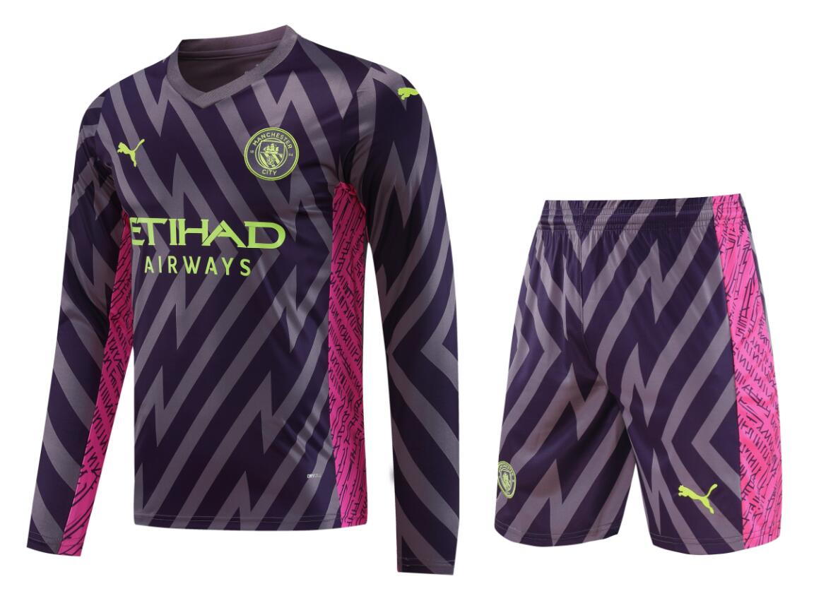 Camiseta Portero Manchester City 23-24 Morado ML