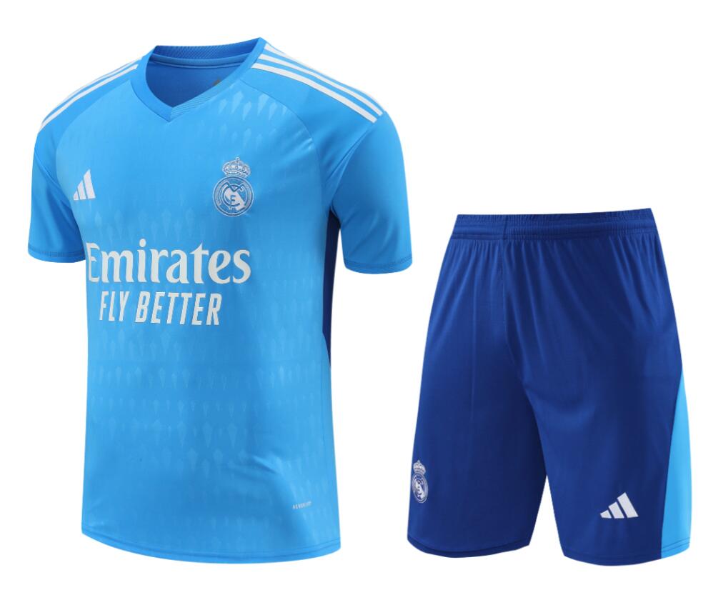 Camiseta y Pantalón Niños Real Madrid Portero Negra 2023-2024