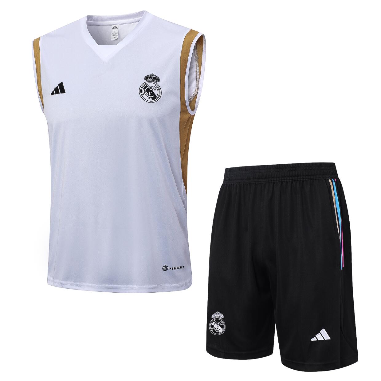 Camiseta Sin Mangas Real Madrid CF Pre-Match 23/24 + Pantalones