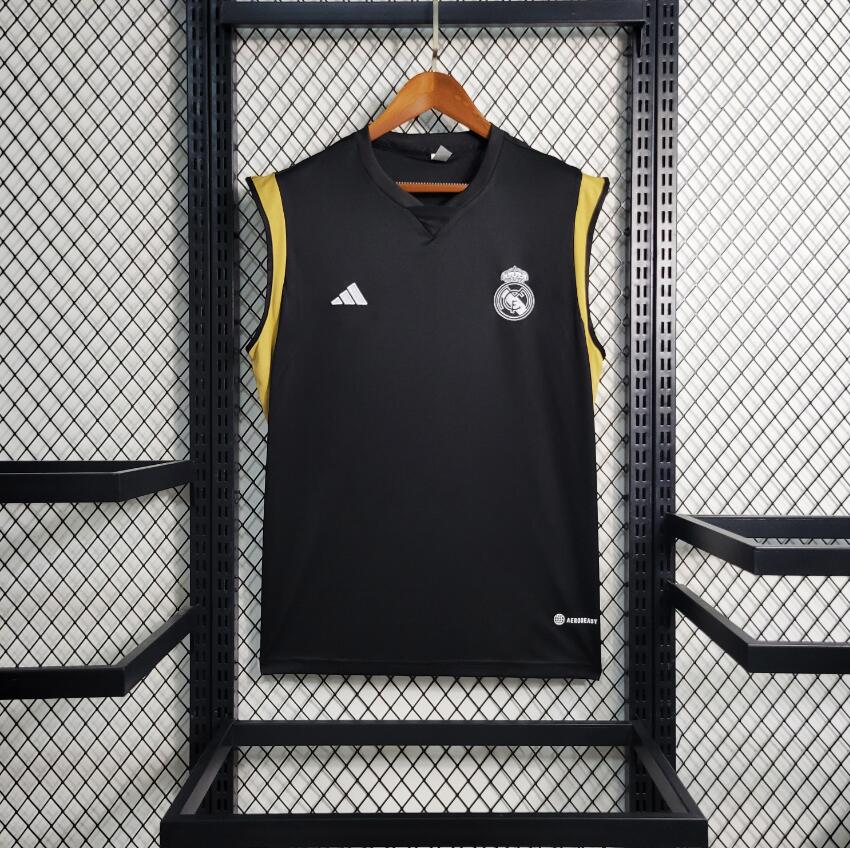 Camiseta Sin Mangas Real M adrid Negro Pre-Match 23/24