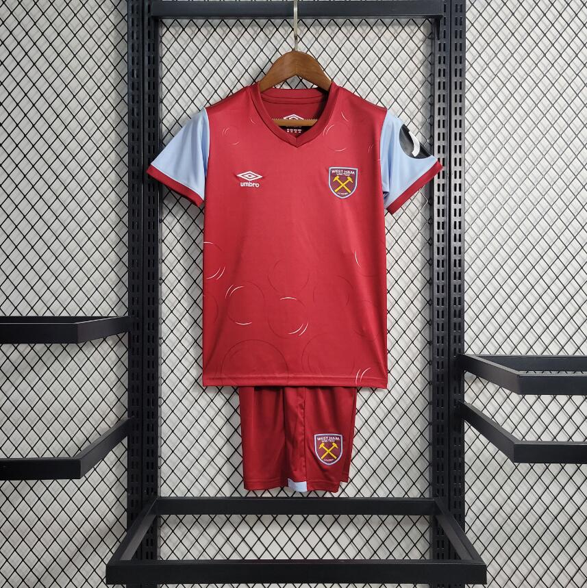Camiseta West Ham United 1ª Equipación 23/24 Niño