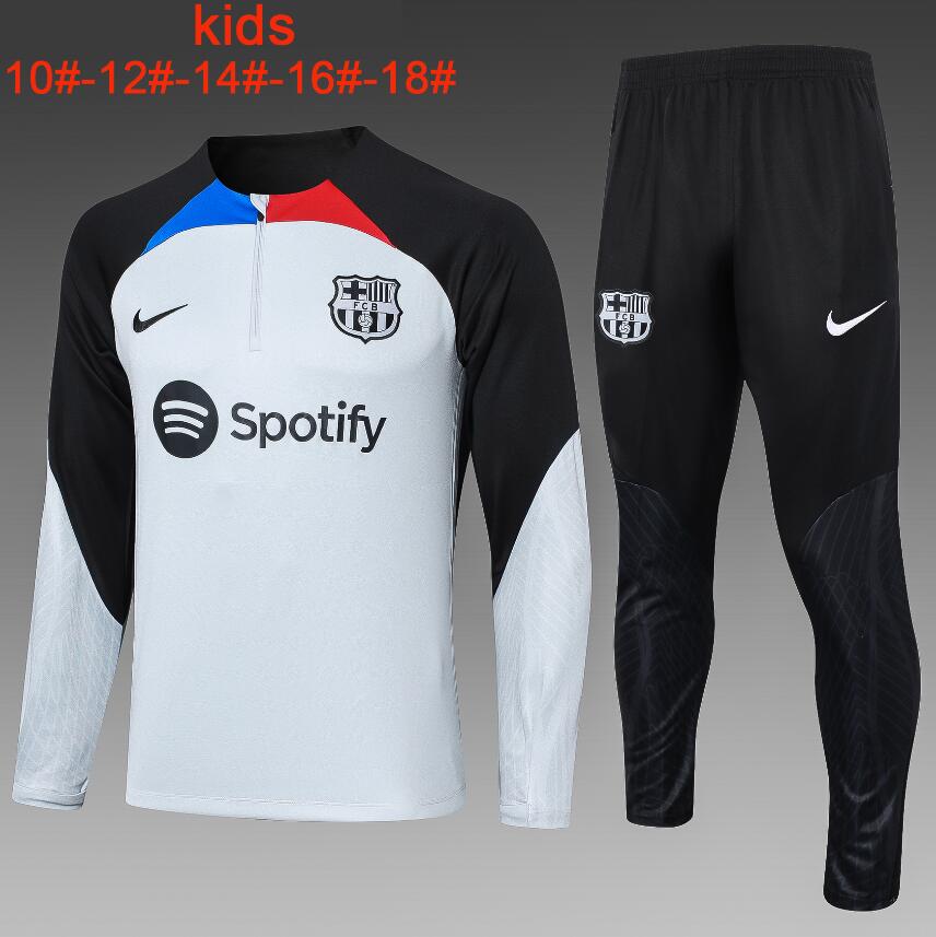 Sudadera Fc Barcelona Training 2023-2024 Gris Niño + Pantalones