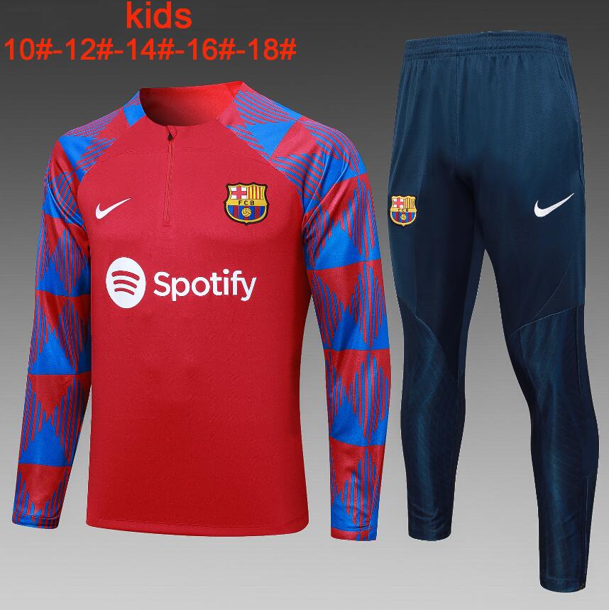 Sudadera Fc Barcelona Training 23/24 Rojo Niño + Pantalones