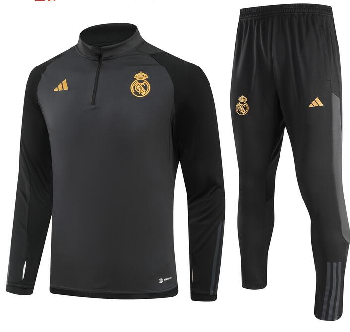 Sudadera Fc Real Madrid Training 2023 Negro Niño + Pantalones