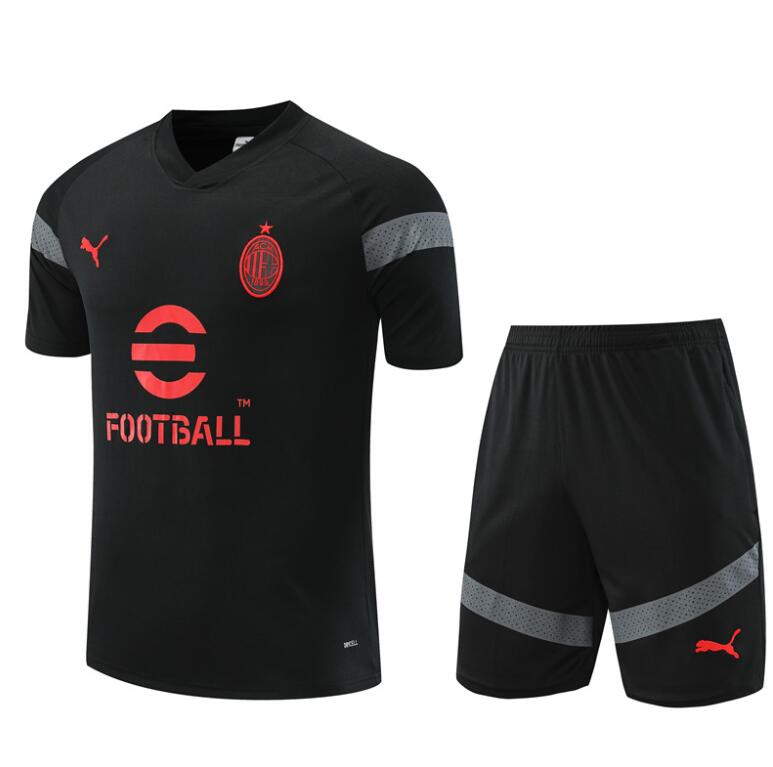 Camiseta AC Milan Pre-Match Negro 22/23 + Pantalones