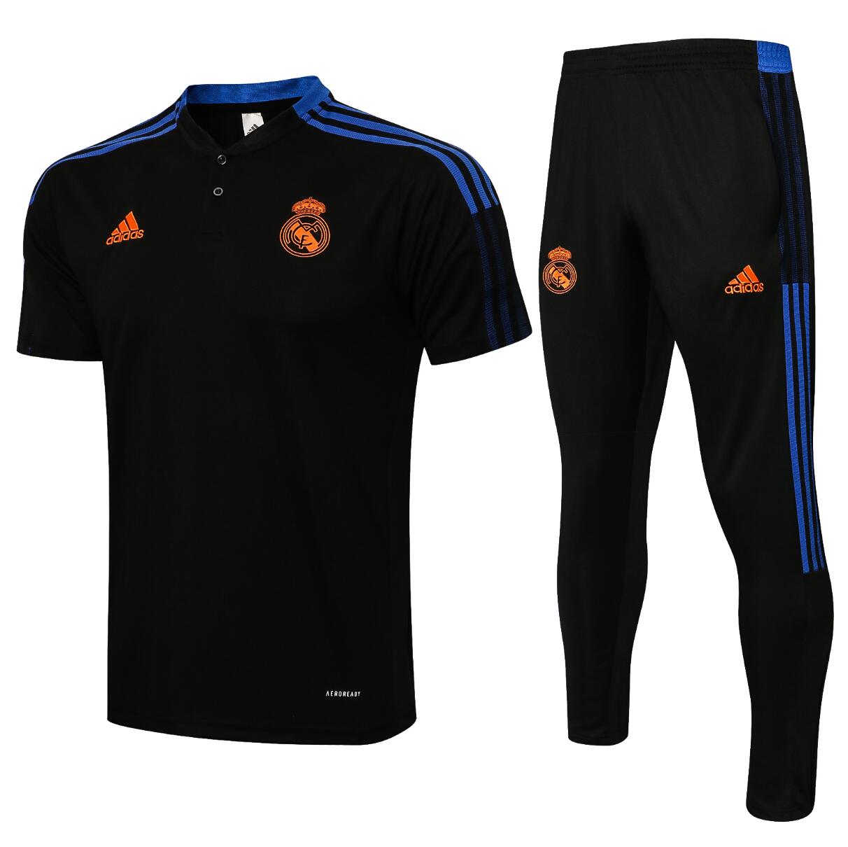 POLO Real Madrid Blanco KIT Negra y azul