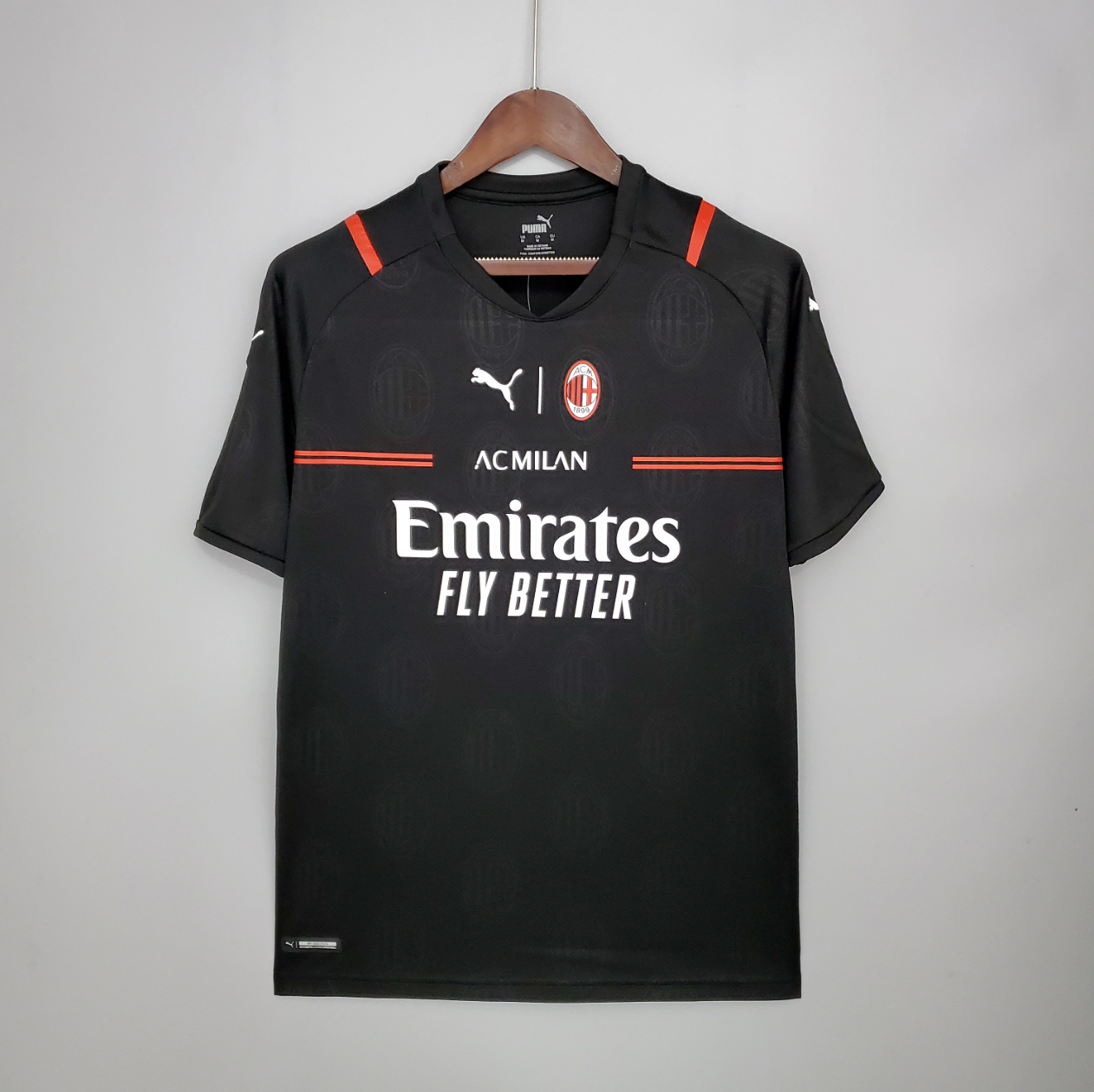 Camisetas 21/22 AC Milan Negro Niño