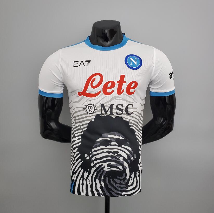 Camisetas Napoli Conmemorativas De Maradona Blanco