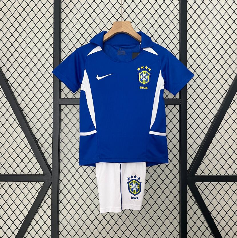 Camiseta Brasil Segunda Equipación 2002 Niño