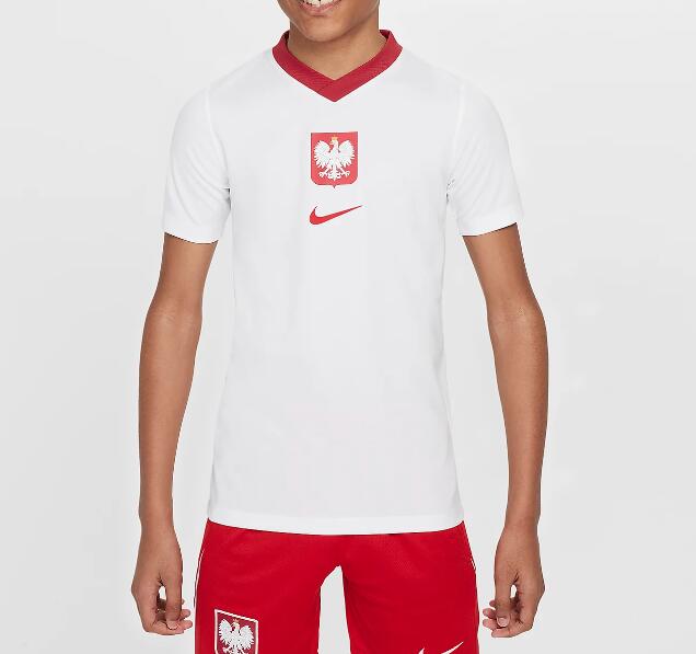 Camiseta Polonia Primera Equipación 2024 Niño