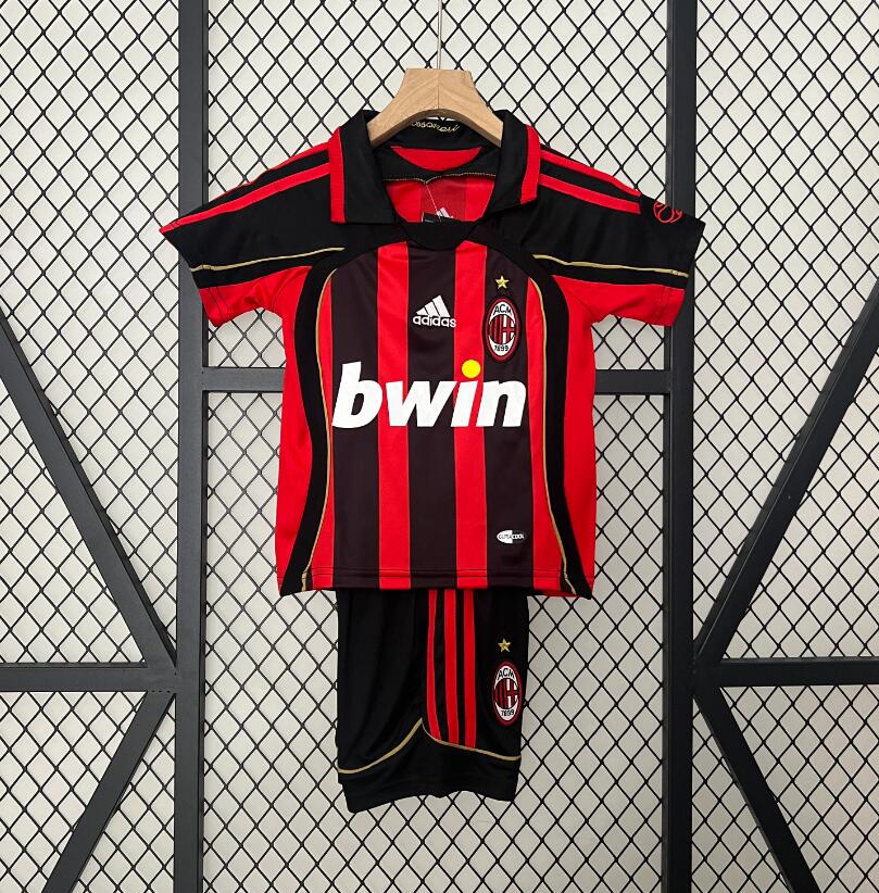 Camiseta Retro AC Milan Primera Equipación 06/07 Niño