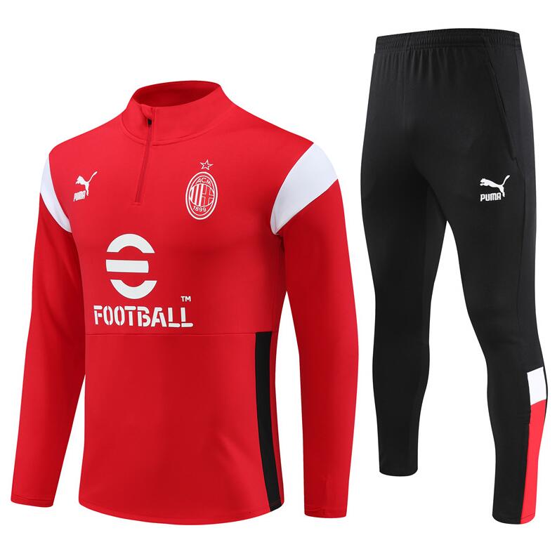 Chandal Entrenamiento AC Milan 2023-2024 Rojo (Hombre/Niño)+ Pantalones