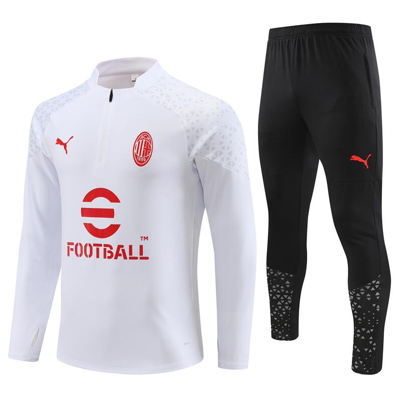 Chandal Entrenamiento AC Milan 23/24 BLANCO (Hombre/Niño) + Pantalones