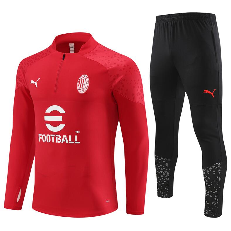 Chandal Entrenamiento AC Milan 23/24 Rojo + Pantalones