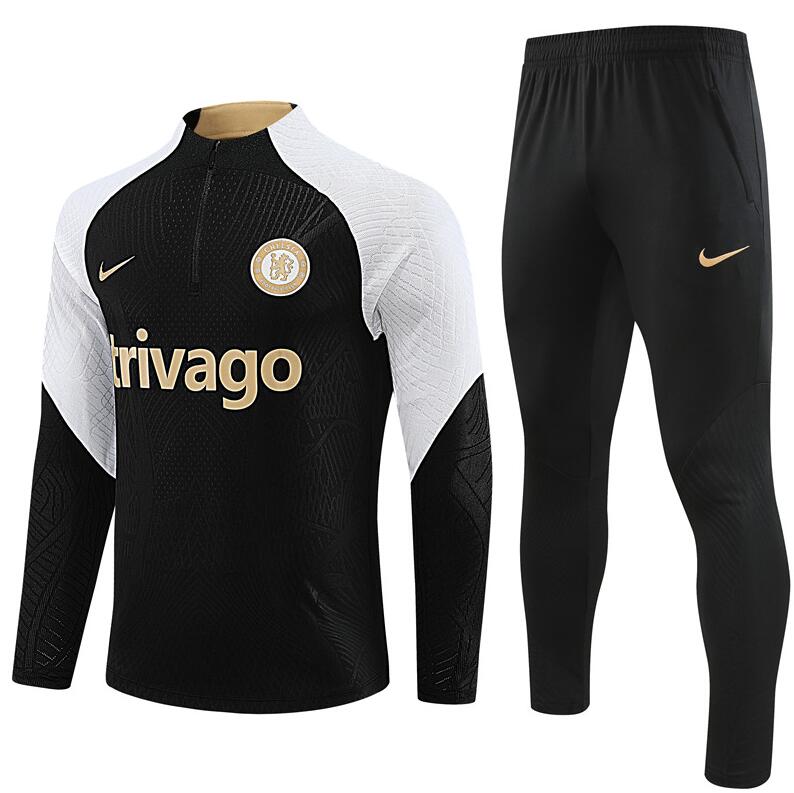 Chandal Entrenamiento Chelsea 2023-2024 Negro (Hombre/Niño) + Pantalones