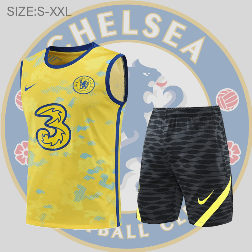 Camiseta Sin Mangas 22/23 Chelsea Conjunto De Entreno Amarilla