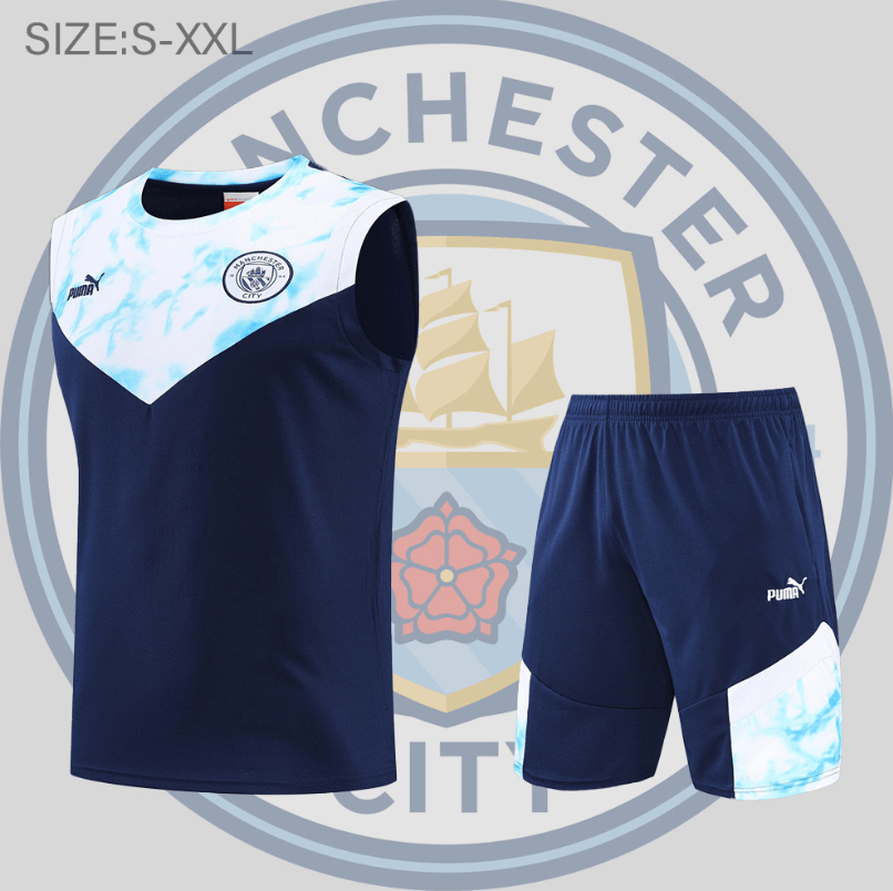Camiseta Sin Mangas 22/23 Manchester City Conjunto De Entreno