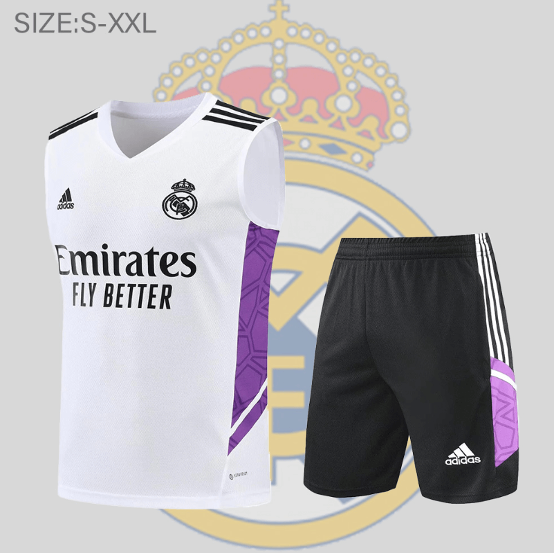 Camiseta Sin Mangas 22/23 Real Madrid conjunto de entreno Blanco