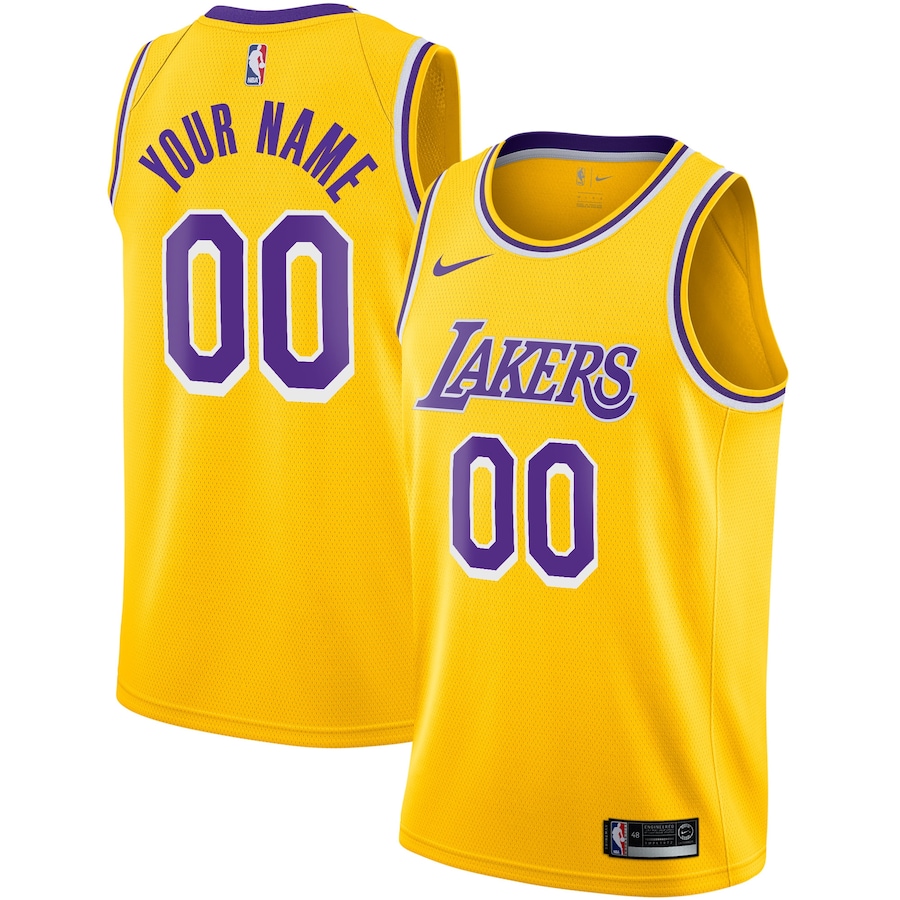 Camiseta Icon Swingman de Nike de Los Ángeles Lakers personalizada - NIÑO