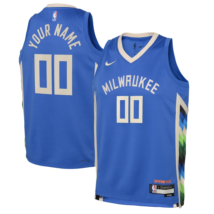 Camiseta Milwaukee Bucks City Edition Swingman - personalizada - NIÑO