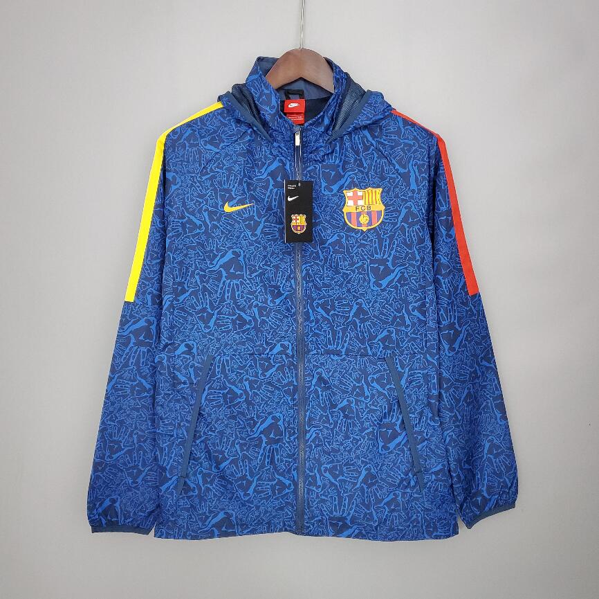 Cortavientos 21/22 B-arcelona Azul Camuflaje