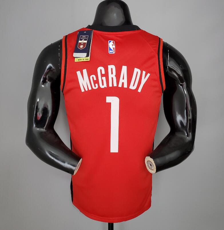 Camiseta 2021 McGRADY#1 Rockets Red