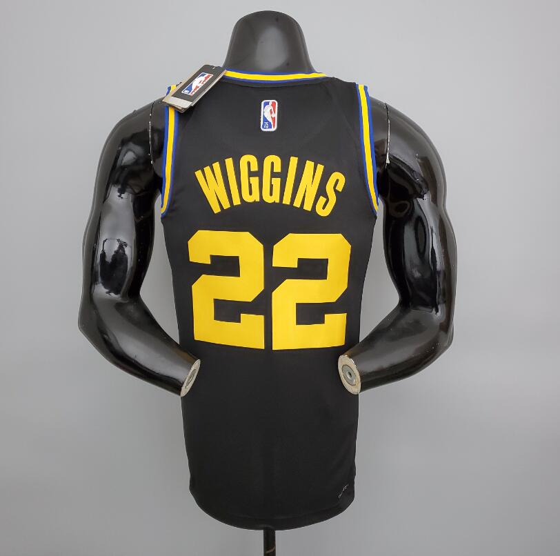 Camiseta 2022 75th Anniversary Wiggins #22 Warriors City Edition