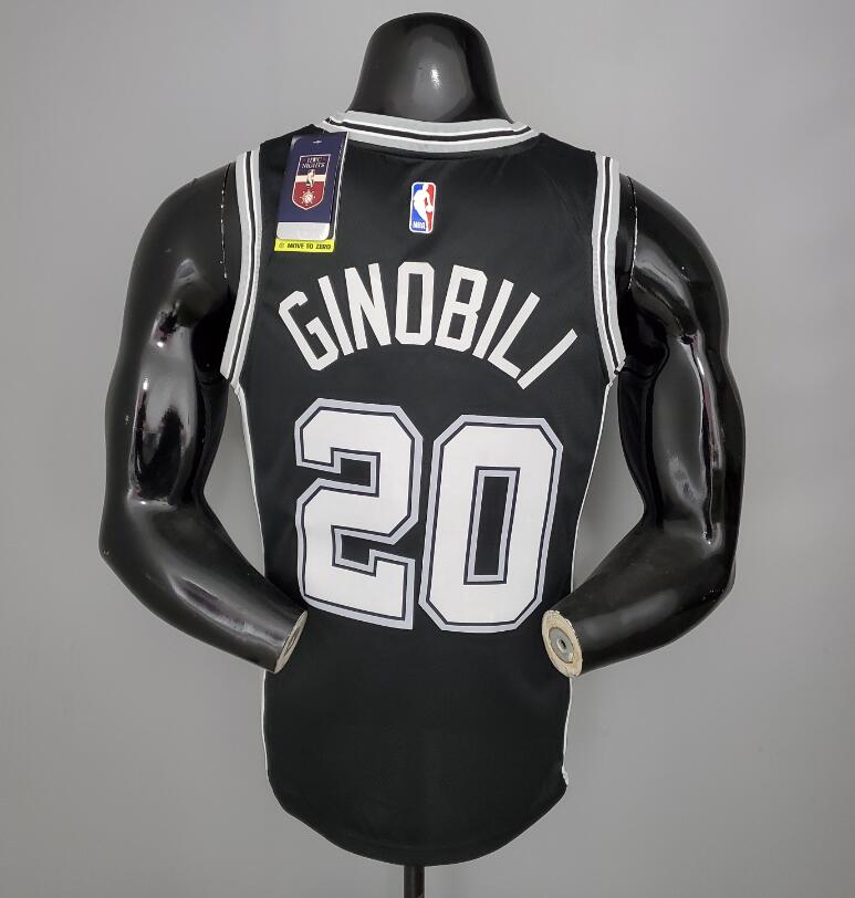 Camiseta GINOBILI#20 Spurs Black