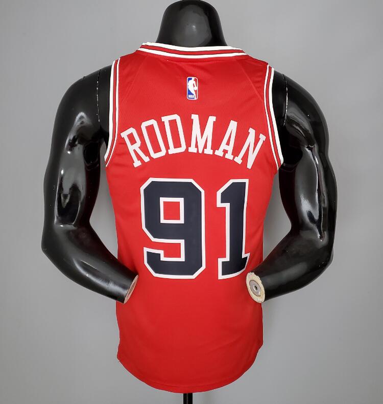 Camiseta RODMAN#91 Chicago Bulls Red