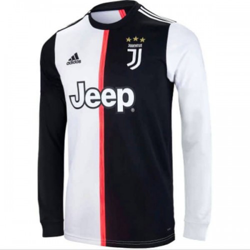 Primera Equipacion Camiseta Juventus Manga Larga 2019-2020