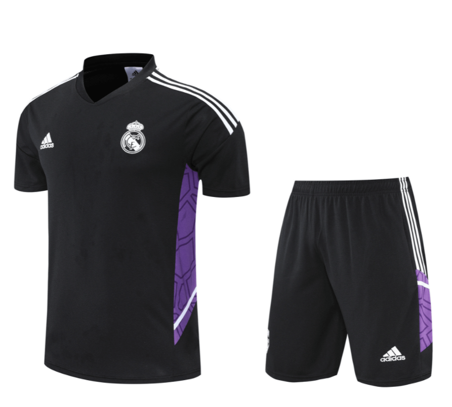 Camiseta De Entrenamiento Europeo Del Real M adrid 22/23 Negro Púrpura