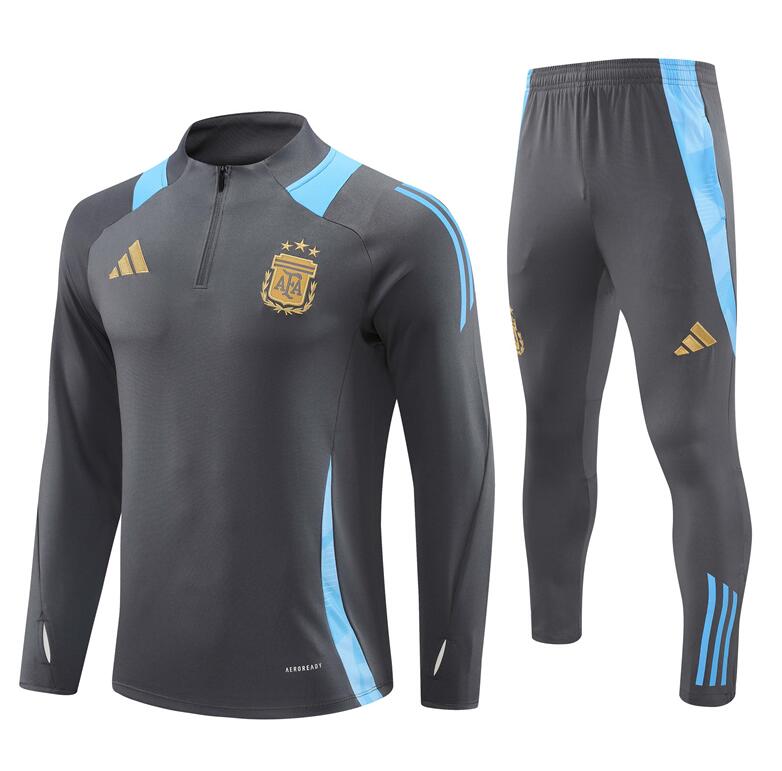 Chandal Entrenamiento Argentina Pre-Match (Hombre/Niño) Gris 24/25 + Pantalones