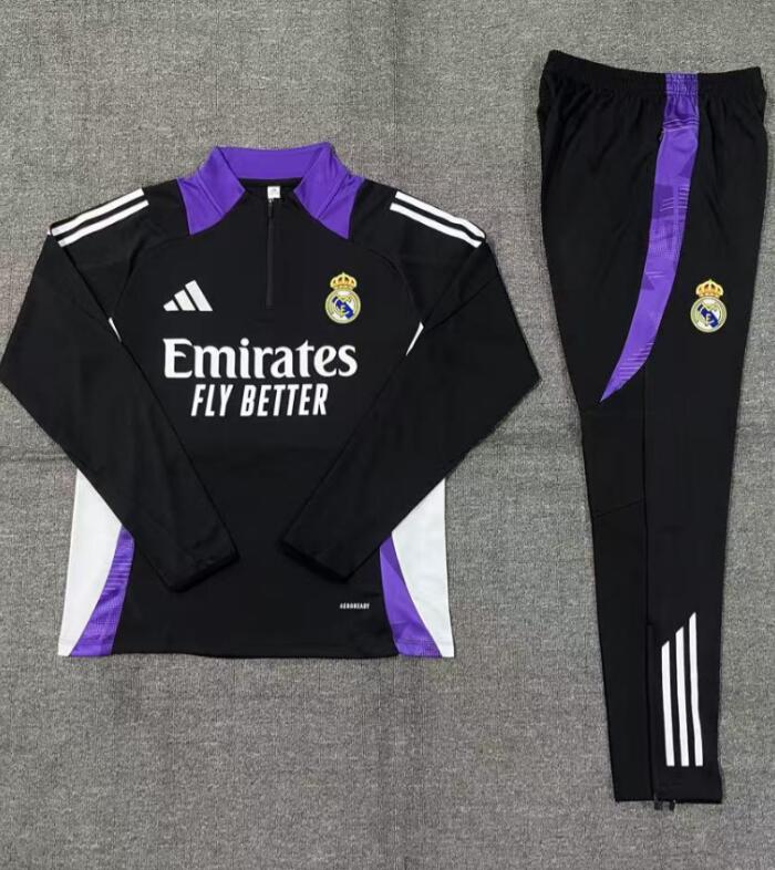 Chandals Real Madrid (Hombre/Niño) Púrpura 24/25 + Pantalones