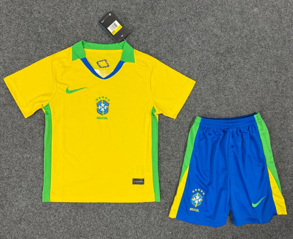 Camiseta Brasil Primera Equipación 25/26 Niño